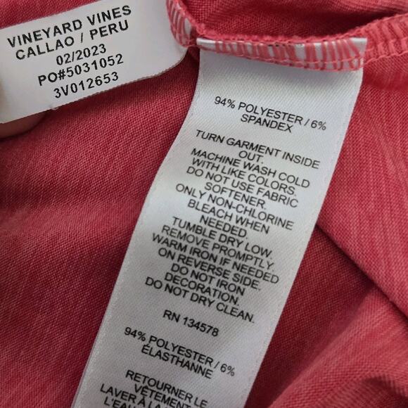 Vineyard Vines Performance Shirt Small Red Active Golf Polyester Outdoor OTG Men - Picture 5 of 7